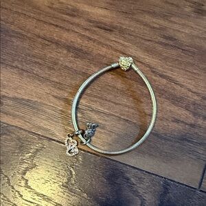 Pandora Gold and Silver Charm Bracelet